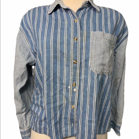 Vintage Details striped button down blouse - Picture 3 of 7